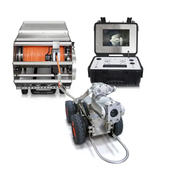 HD Pan-Tilt-Zoom Crawler Pipe Inspection Robot System